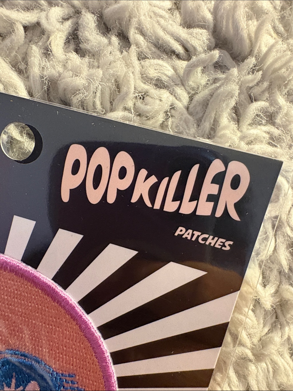 Eyes Pink & Blue Embroidered Patch — image 4 of 6